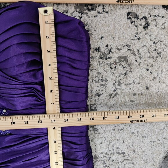 Sukhmani Designs Women's Satin Prom Dress Size 12 Purple NEW Party Graduation - Picture 11 of 16